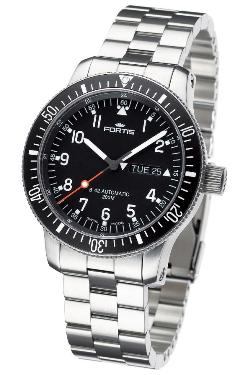 Fortis Mens 647.10.11 M B-42 Official Cosmonauts Day/Date Watch